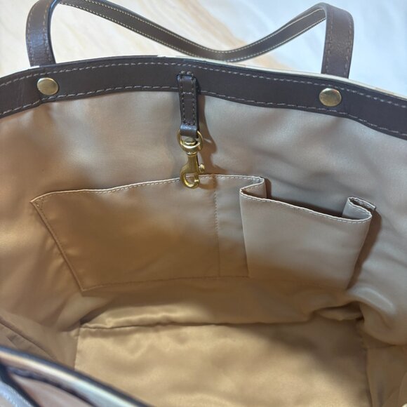 Coach Large Signature Sateen Olive Green Tote MSRP $300 - Picture 9 of 13